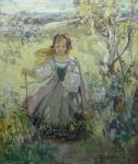 BLACKLOCK Thomas Bromley,Young Girl in Landscape,1902,Shapes Auctioneers & Valuers 2017-09-02