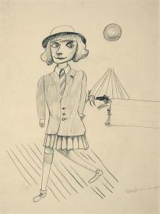 BLACKMAN Charles Raymond 1928-2018,Schoolgirl,1952,Menzies Art Brands AU 2014-07-24