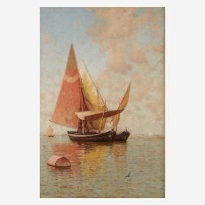 BLACKMAN Walter 1847-1928,Sailing in a Venetian Lagoon,Freeman US 2021-06-09