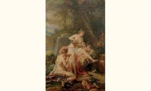 BLAGE BATAILLE Marguerite 1863-1936,«Jeune Bacchante, suivante et deux amou,Salles de ventes Pillet 2005-04-03