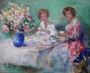BLAGONAVROV Fedor P. 1885-1961,Deux femmes à table,Kahn & Associes FR 2023-05-12