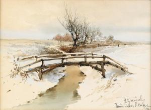 BLAGOVESHCHENSKY Nikolai Dmitrievich 1868,An early winter lands,1902,Stockholms Auktionsverket 2008-10-02