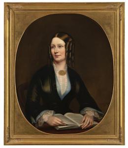 BLAIKLEY Alexander,Portrait der Mrs. Richard Hardey in dunklem Kleid ,1853,Nagel 2020-03-18