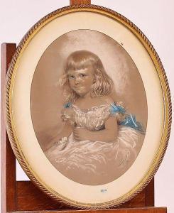 BLAIKLEY Alexander 1816-1903,Portrait d\’une petite fille,VanDerKindere BE 2023-09-05