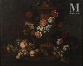 BLAIN DE FONTENAY Jean Baptiste 1653-1715,Nature morte aux fleurs et fruits sur u,Millon & Associés 2021-12-14