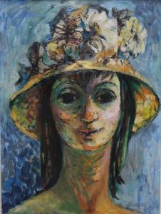 BLAIN Iris 1918,Lady in a hat,Cuttlestones GB 2018-11-22