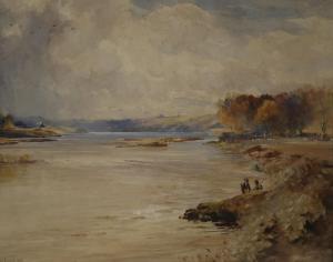 BLAIR John 1850-1934,Fishermen at the bend of a river,Great Western GB 2024-01-17