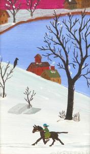 BLAIR Streeter,Winter scene with a figure on a horse,1963,John Moran Auctioneers 2017-05-23