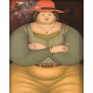 BLAISE Saint Louis 1945-1993,Femme au chapeau rouge,1989,Piasa FR 2017-10-19