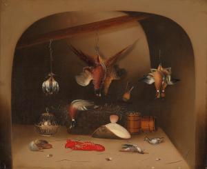 BLAKE Benjamin,Two still lifes with shot wildfowl and hares and p,Palais Dorotheum 2014-12-10