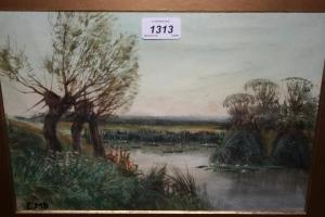 BLAKE Eileen Mary 1878,river scene near Waveney,Lawrences of Bletchingley GB 2018-03-08