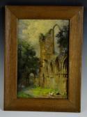 BLAKE R K,Chickens Beside the Abbey Ruins,Bamfords Auctioneers and Valuers GB 2016-10-26