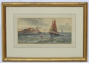 BLAKE Thomas C 1890,Fishing boats off Sandgate,1899,Dickins GB 2018-01-26
