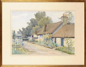 BLAKELOCK Clive Vermon 1880-1955,"WINCHELSEA" - THE MAIN STREET WITH THATCHED CO,Anderson & Garland 2014-03-25