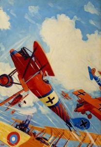 BLAKESLEE Frederick 1898-1975,The Jailbird Flight, Battle Aces pulp cover,1931,Heritage 2012-10-13