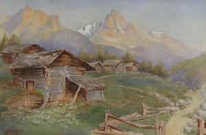 BLAMPIED Clifford George 1875-1962,Alpine landscape,Gorringes GB 2023-01-16