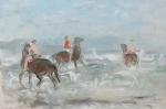 BLAMPIED Edmund 1886-1966,'On Holiday', three horses and their riders amidst,Bonhams GB 2007-11-05
