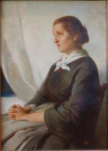 BLANC FONTAINE Henri 1819-1897,"Portrait de jeune femme",Conan-Auclair FR 2019-07-03