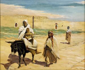 BLANC Joël,Campagnards entrant dans la ville. Fès (Maroc),1933,Alliance Encheres 2008-04-07