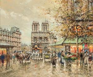 BLANCHARD Antoine 1910-1988,Notre Dame, Place St. Michel,Barridoff Auctions US 2024-04-13