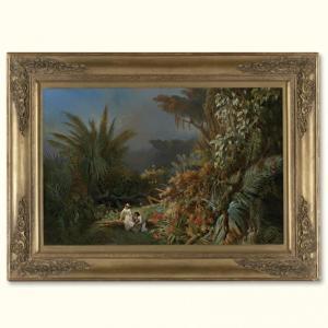 BLANCHARD Henri Pierre L,tropical landscape with paul and virginie,1844,Sotheby's 2006-01-26