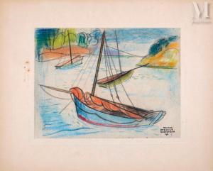 BLANCHARD Maurice 1903-1969,Barque à voile,1947,Millon & Associés FR 2023-06-15