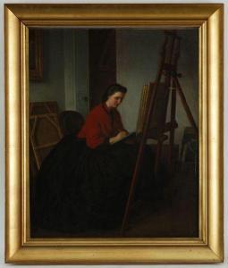 BLANCHARD Melchior 1800-1800,Femme artiste dessinant devant son chevalet,Piguet CH 2011-06-22