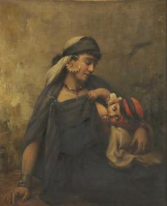 BLANCHARD Pascal 1807-1900,A gypsy woman and child,Sworders GB 2022-09-27