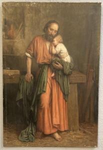 BLANCHARD Pascal 1807-1900,Saint Joseph et l'Enfant Jésus,Auxerre Enchères FR 2024-04-07