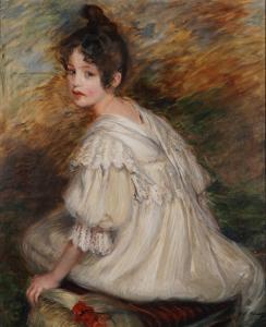BLANCHE Jacques Emile,Jeune fille à la robe blanc,1896,Bellmans Fine Art Auctioneers 2024-03-28