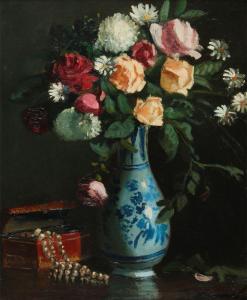 BLANCHE Jacques Emile 1861-1942,STILL LIFE VASE OF FLOWERS,Ross's Auctioneers and values 2024-01-24