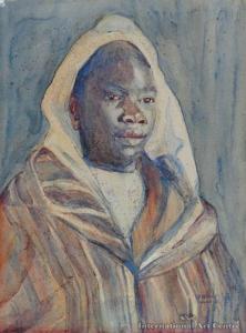 BLANCHE WILDING Hilda 1888-1982,Murdiho - Moroccan Boy,International Art Centre NZ 2014-08-06