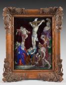 BLANCHER E,la Crucifixion Jésus entouré des deux Larrons à se,1909,De Maigret FR 2023-03-24