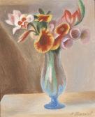 BLANCHET Alexandre 1882-1961,Fleurs au vase bleu.,Dobiaschofsky CH 2003-11-01