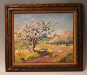 BLANCHETTE Jon 1908-1987,Cherry Blossom, landscape,Slawinski US 2015-04-12