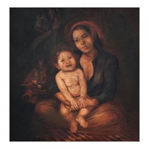 BLANCO Jose 1932-2008,Mother and Child,1979,Leon Gallery PH 2024-01-20