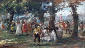 BLANES VIALE Pedro 1879-1926,Uruguay. Group in a forest. Veneer,Antonija LV 2025-09-01