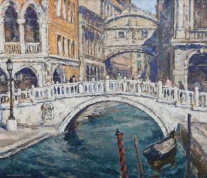 BLANKE Wilhelm 1873-1943,Venice, the entrance to the Rio di Palazzo,Gorringes GB 2022-07-25