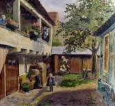 BLANKENBURG Lothar 1800-1900,Sommerliche Idylle vorm Haus,Auktionshaus Quentin DE 2008-04-19