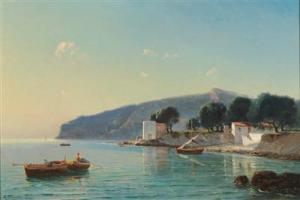 BLASCHKE Anna 1900-1910,Southern Italian coast with fishing boats,1909,Palais Dorotheum 2016-10-20