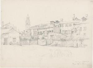 BLASCHNIK Arthur 1823-1918,Campo dei Servi in Venedig,1850,Galerie Bassenge DE 2023-06-09