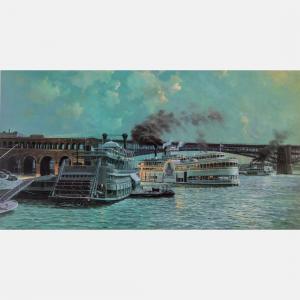 BLASER Michael F,The Blues of St. Louis, the Steamer J.S. leaving f,Gray's Auctioneers US 2019-08-28