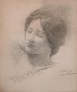 BLASHFIELD Edwin Howland 1848-1936,Portrait of a Young Female,Burchard US 2023-01-22