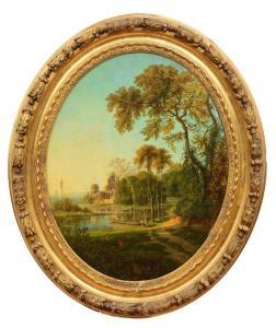 BLASSET Eugène 1800-1900,PAYSAGE AVEC RUINES,1832,Stair Galleries US 2016-04-30