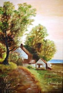 BLATEFORD E,Cottage in Landscape,1983,Theodore Bruce AU 2012-07-30