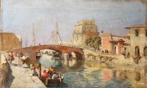 BLAU LANG Tina 1845-1916,Italian Scene,1872,Pinter HU 2024-04-07