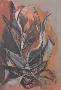 BLAUSTEIN Al 1924-2004,Abstract exotic plant study,1948,Gilding's GB 2022-12-20