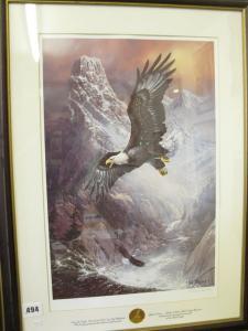 BLAYLOCK Ted 1946,Print of an eagle,Smiths of Newent Auctioneers GB 2009-05-08