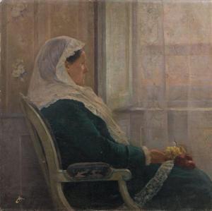 BLAYN Fernand 1853-1892,Dame devant une fenêtre,Baron Ribeyre & Associés FR 2010-06-18