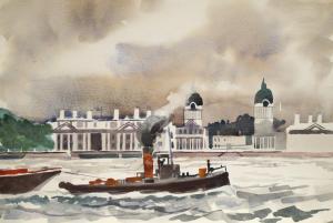 BLAYNEY Robert t 1929-2016,View of Greenwich across the Thames,Rosebery's GB 2017-05-20